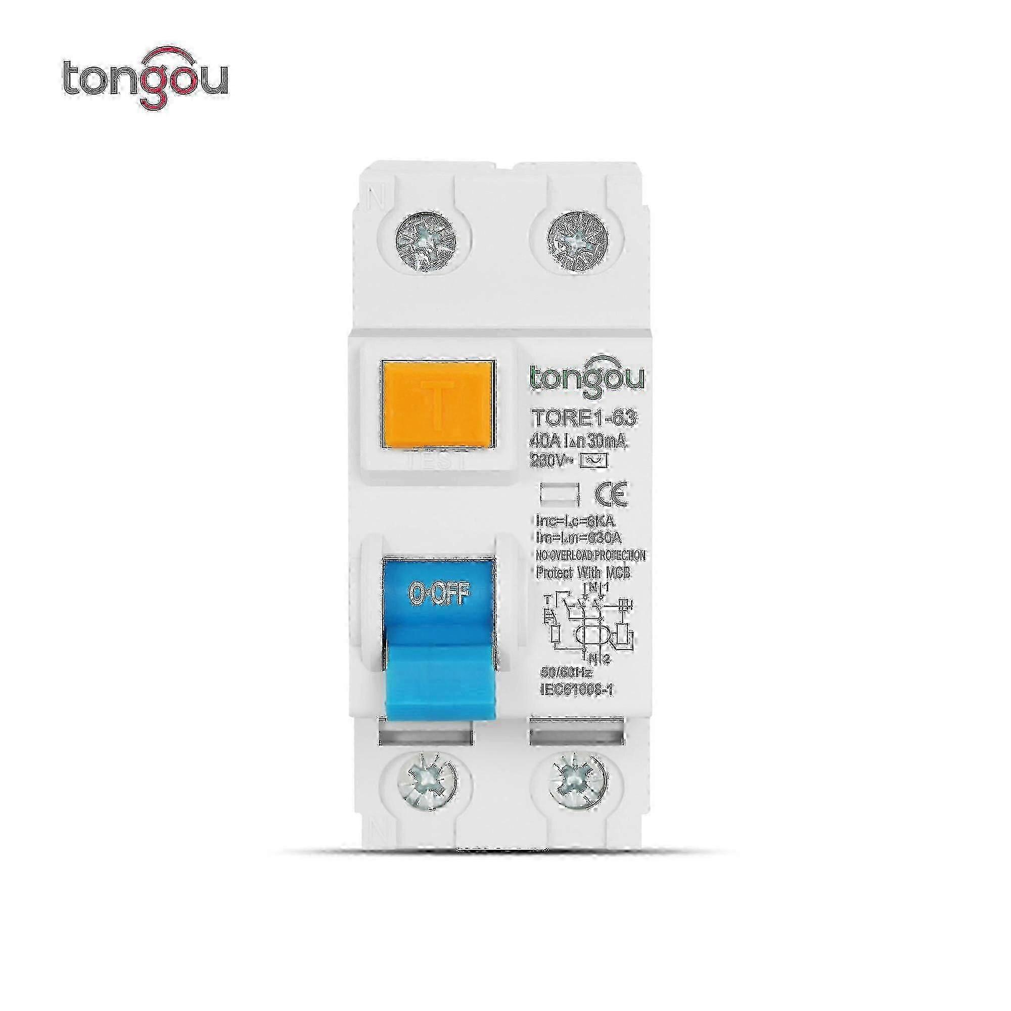2p 16a 63a 10ma 30ma 100ma 6ka Rccb Rcd 230v Electromechanic Residual Current Circuit Breaker Differential Breaker Safety Switch Tw