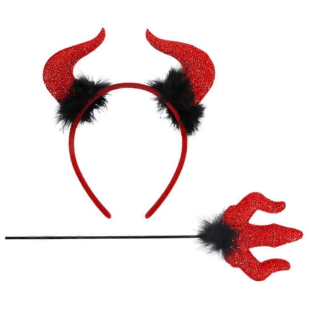 Cosplay Kit Headband for Halloween Costume 4Sets Red Theme