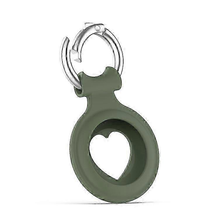 Love Heart Design Silicone Protective Case Cover with Spring Buckle Compatible For Apple AirTag Locator