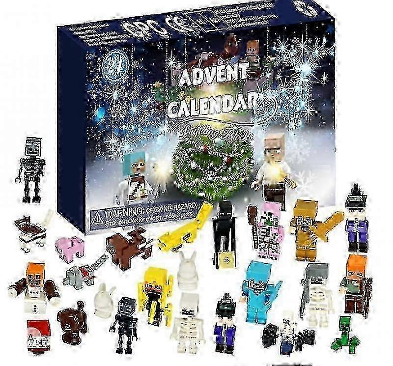 Calendrier de l'Avent Blind Box 24 Digital Countdown Blind Box Cadeau pour enfants Assemblage Building Block Robot Cadeau pour enfants Blind Box Gift