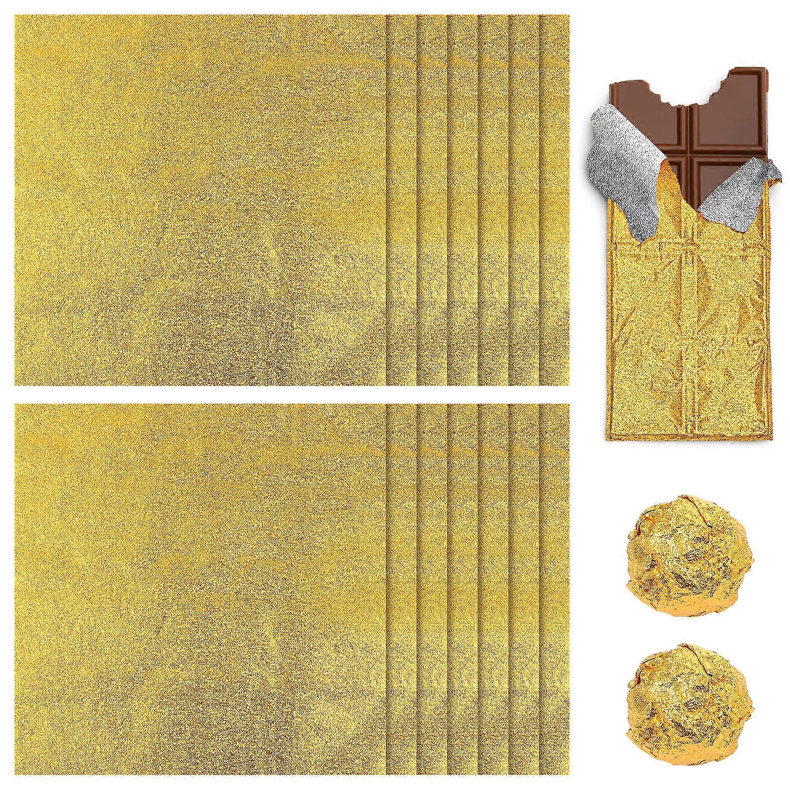 Golden Foil Candy Wrappers for Caramels with 400Pcs for Wrapping