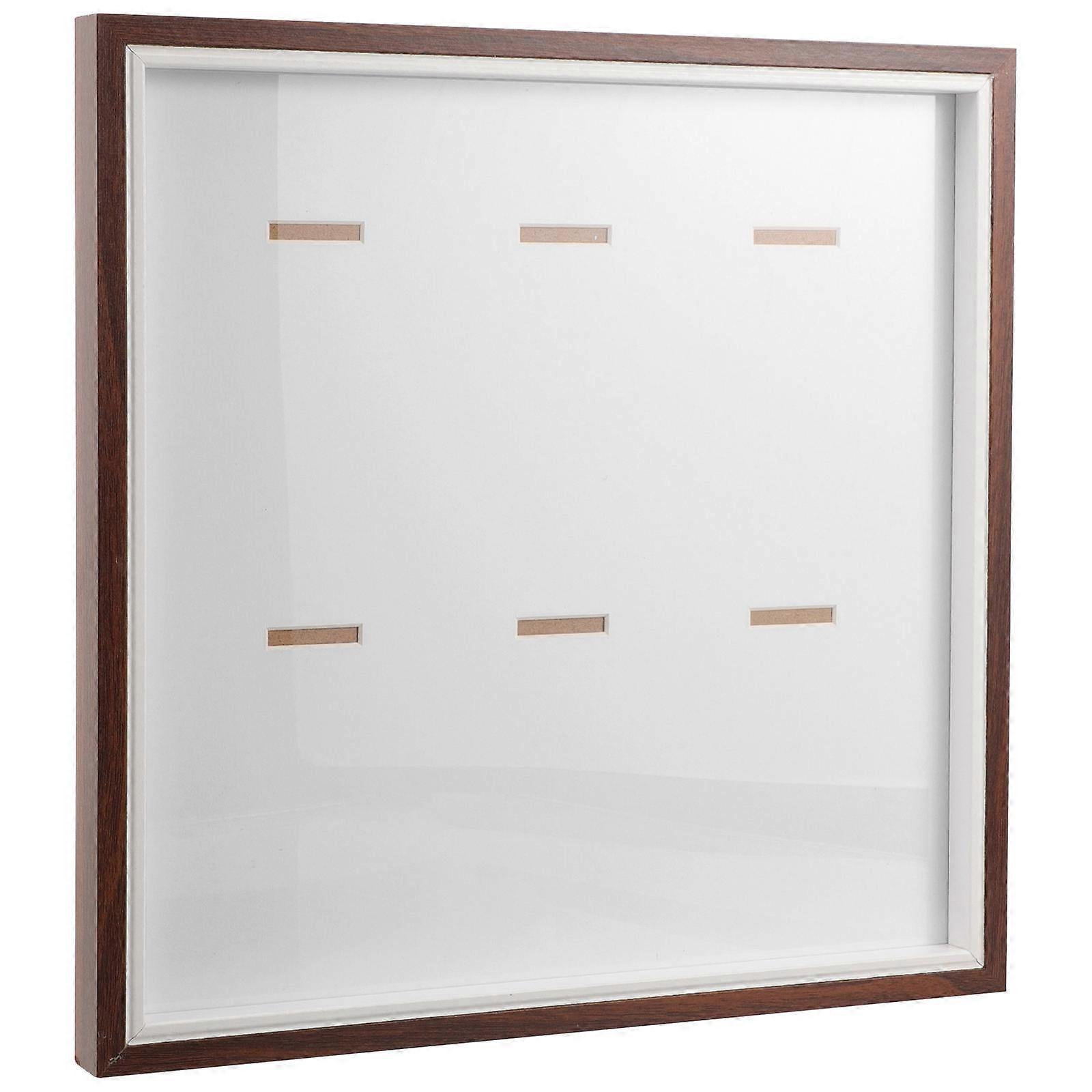 Medal Display Frame Large-Capacity Medal Holder for Storage 3Pcs Brown Wood