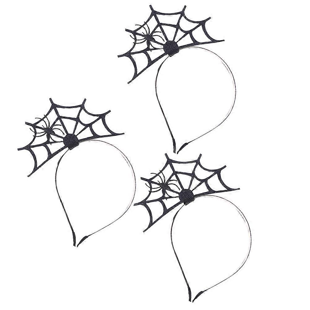 Spiderweb Headband Halloween Style Music Festival 15x21cm Non Woven Fabric 3Pack