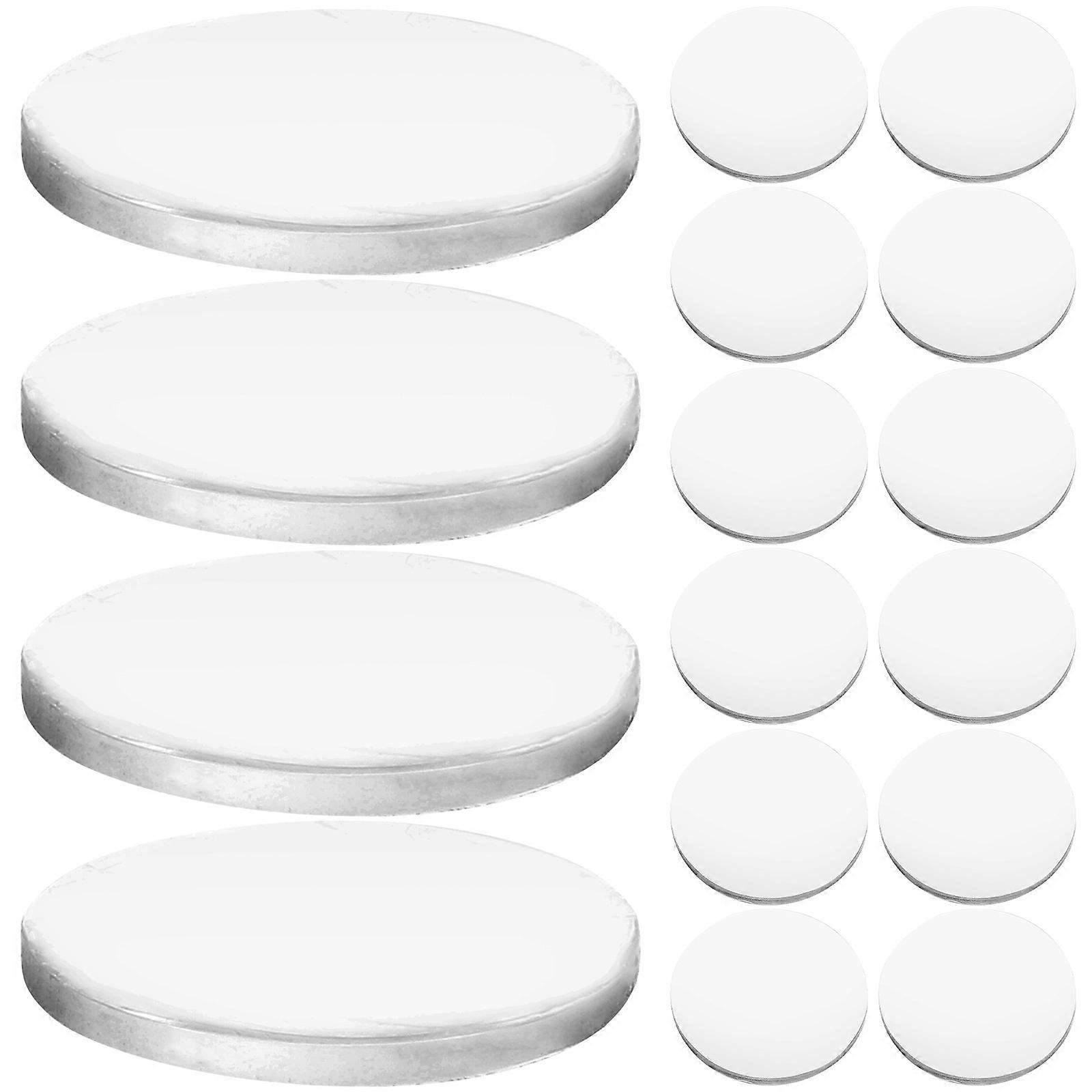 Round Magnifying Lens 60 Pcs Convex Acrylic Accessory For General Users Transparent With Image Enhancement