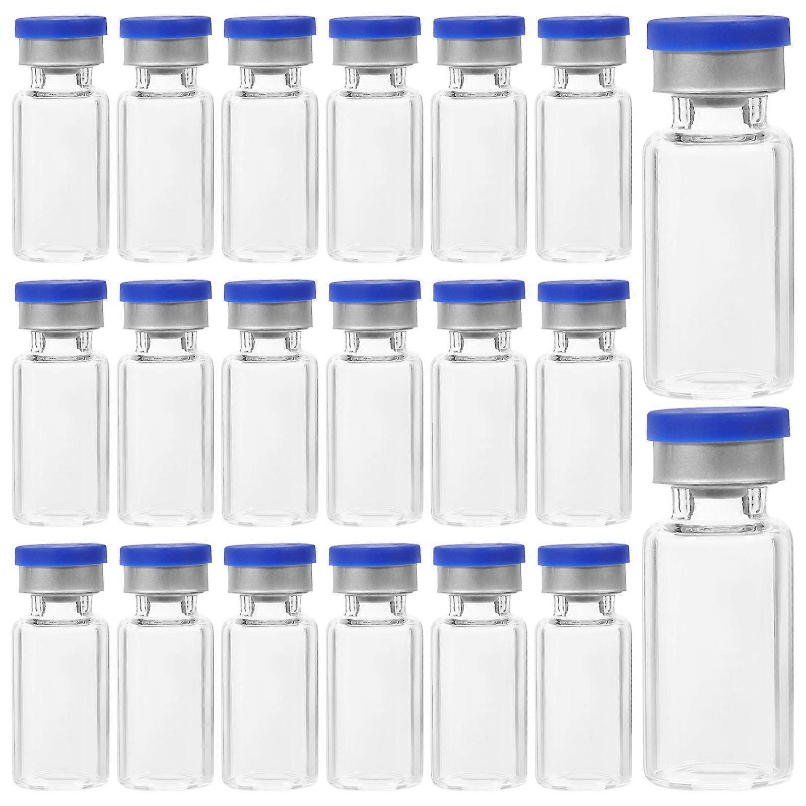 Glass Vials Small Glass Storage Bottles for Liquid Sampling 60Pcs with Caps