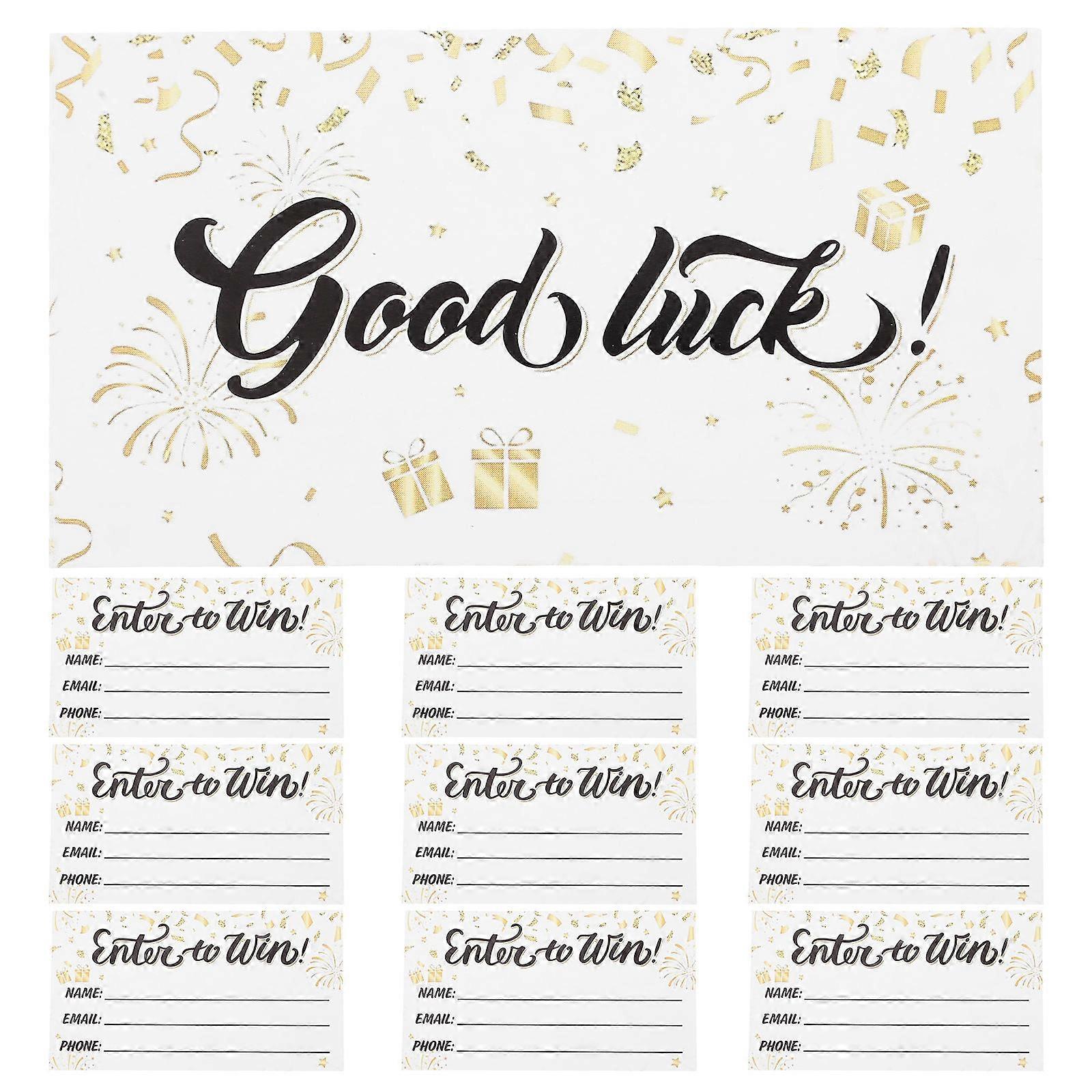 Entry Form Ticket Cards for Raffles 1200Pcs Golden Paper for Events