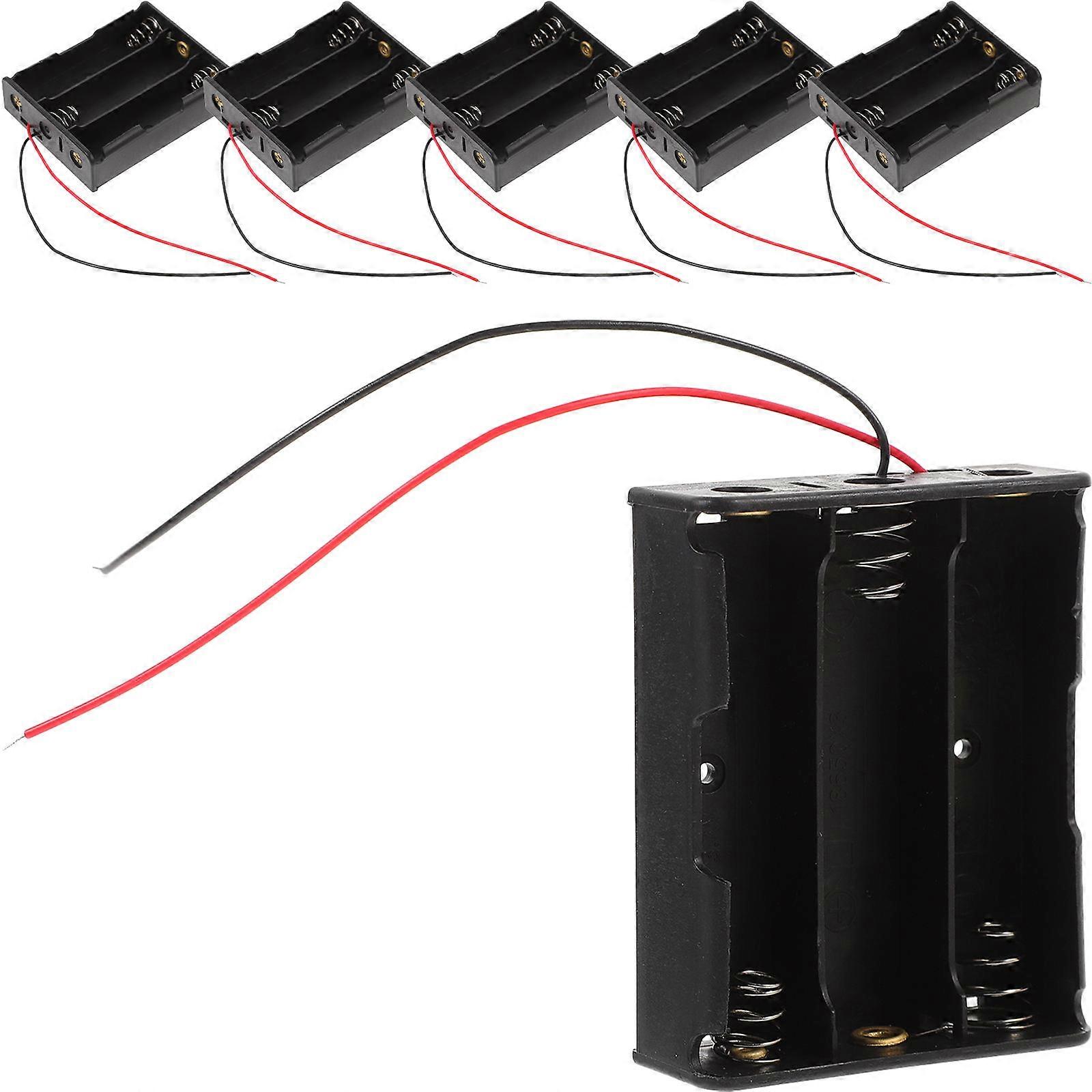 12Pcs Battery Holder for 3 X 3.7V Aa Battery with Wire Connector