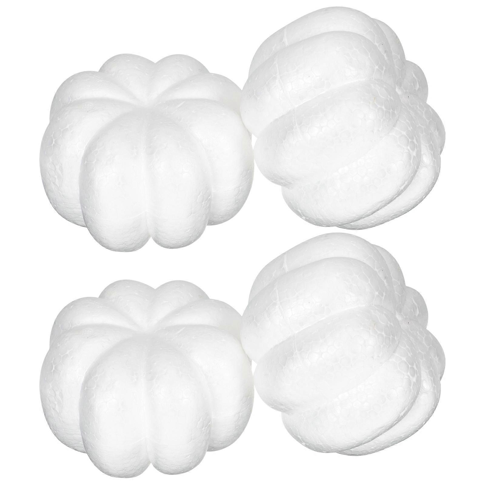Artificial Pumpkin Props White Foam Pumpkins for DIY Decor 16Pcs Set
