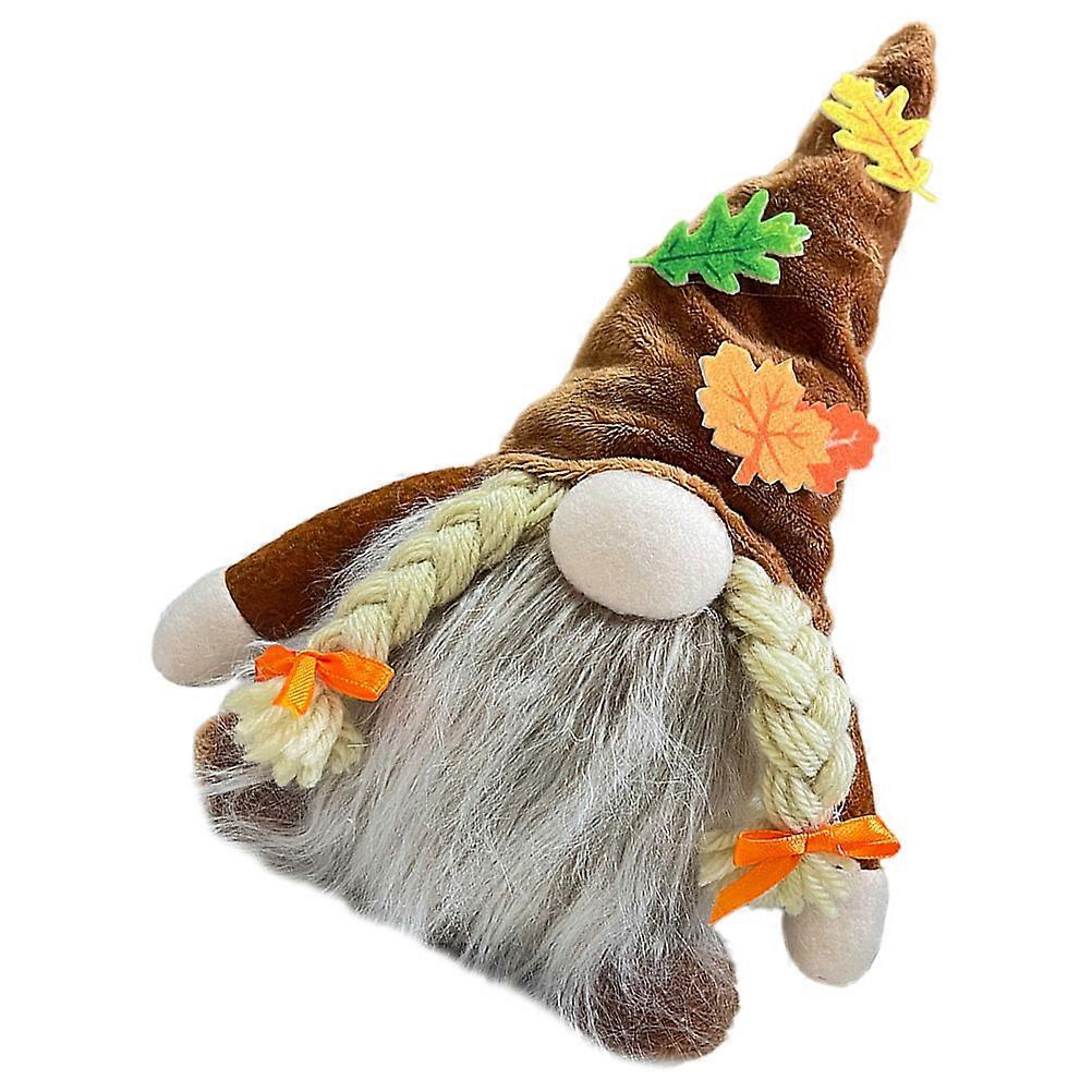 Thanksgiving Gnome Doll for Fall Decoration 3Pcs Brown