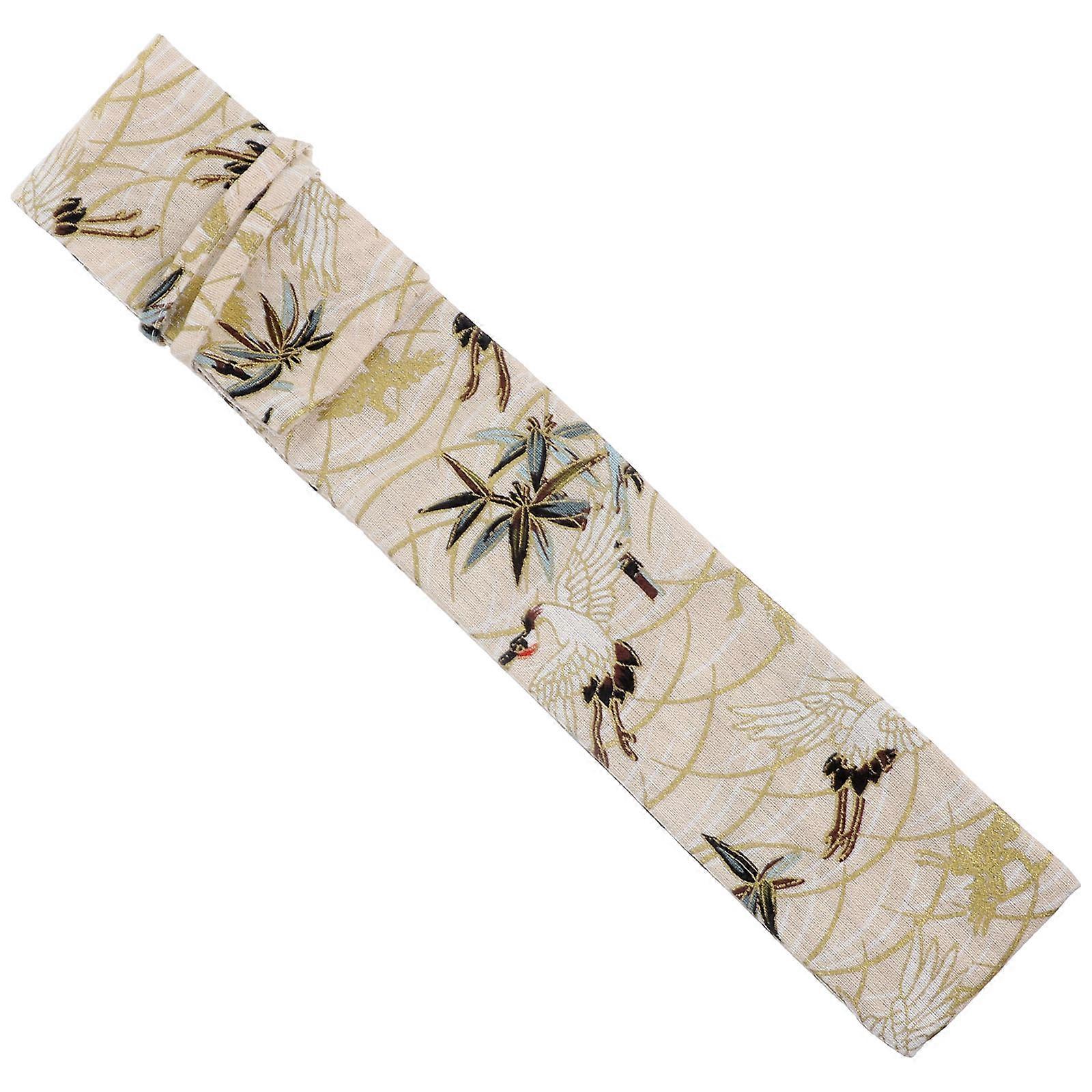 Rectangular Chinese Hand Fan Protector Pouch Perfect For Parties And Special Occasions 5Pcs Storage