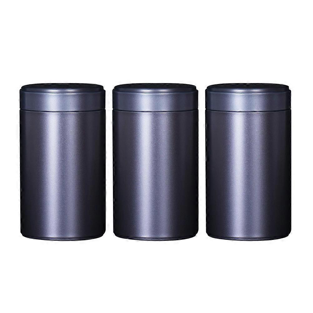 Tinplate Packing Can Round Sealed Metal Storage Jar for Home Use 6Pcs