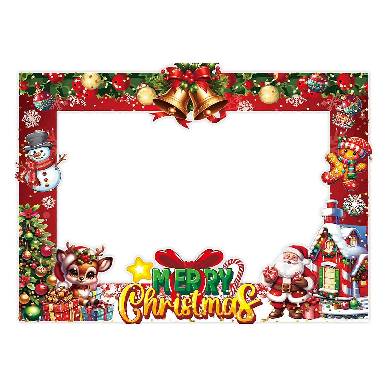 Christmas Party Decoration Photo Frame Props For Festival Holiday Homes Gathering Event With User friendly Paper Design Multicolor