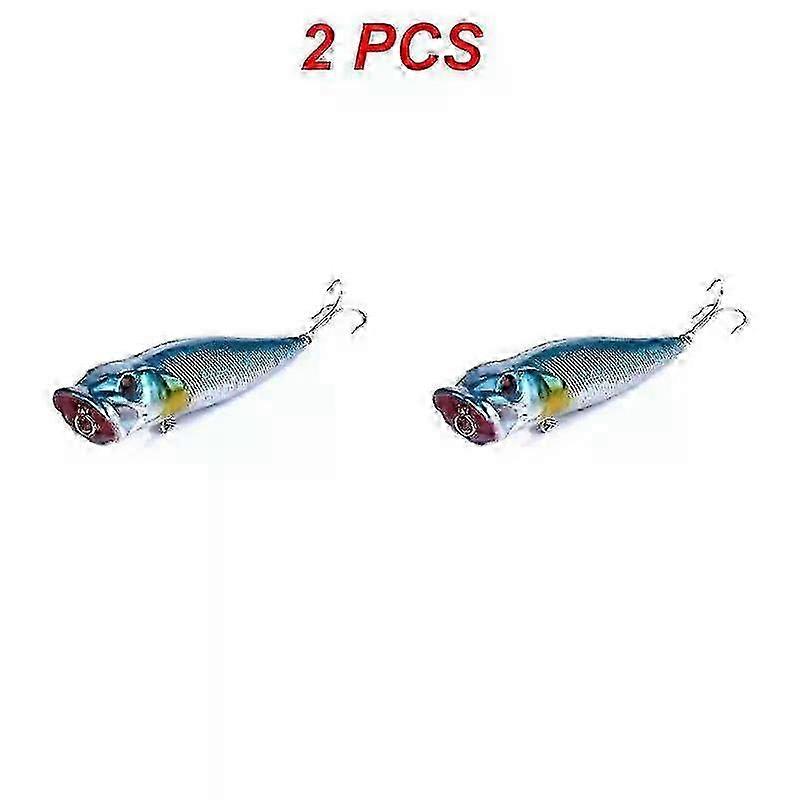1~5PCS Popper Fishing Lures 12.5g 9cm Topwater Luya Hard Fishhook Sea Fake Simulation Baits 3D Fishs Artificia Spinning Tackle