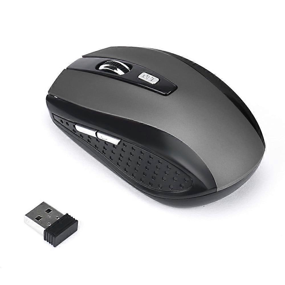 Oggfader Wireless Mouse for Laptop 2.4GHz Wireless Gaming Mouse USB Receiver Pro Gamer For PC Laptop Desktop Gray