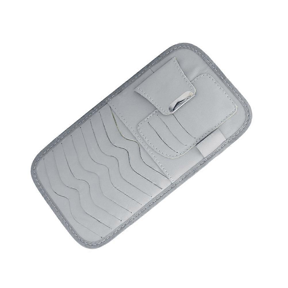 Visor Storage Pouch Holder for Car Use Grey