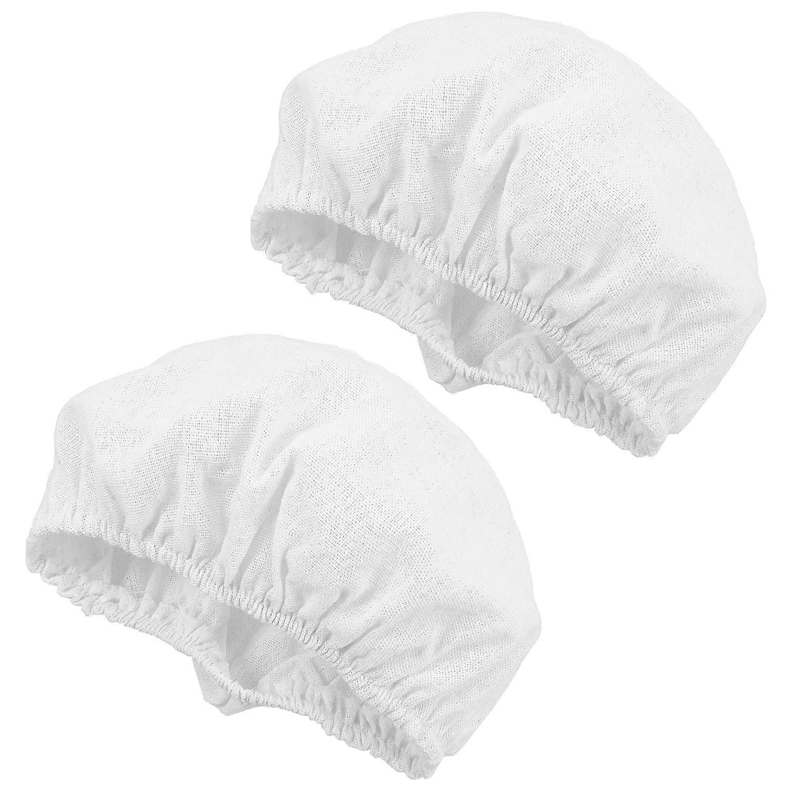 6Pcs Bread Basket Cloth Covers for Baking Use Cotton Linen White