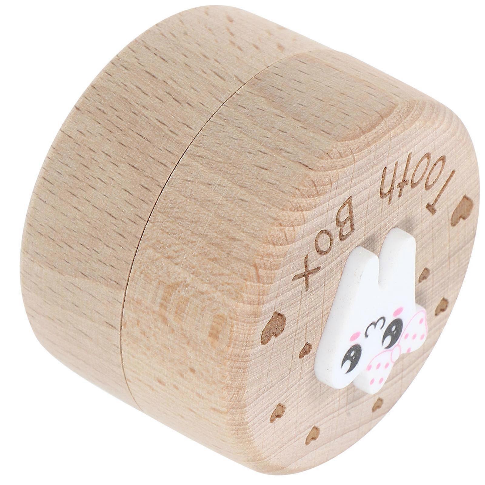 Baby Tooth Box Wooden Keepsake Box for Storage Use Multicolor