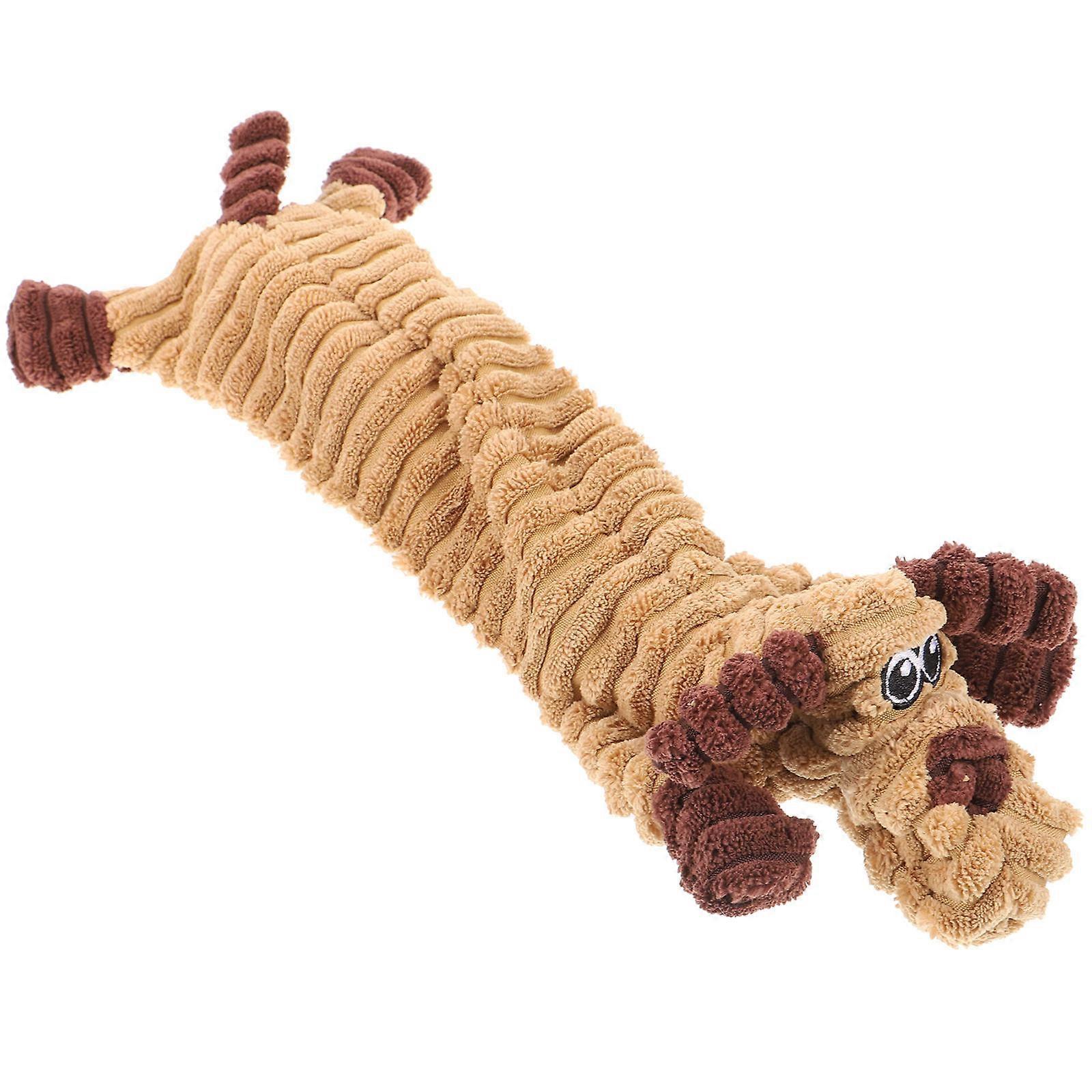 Dog Squeaky Toy 3Pcs Plush Molar Shape Cartoon Toy For Dogs Assorted Color Squeaky Entertainment Function