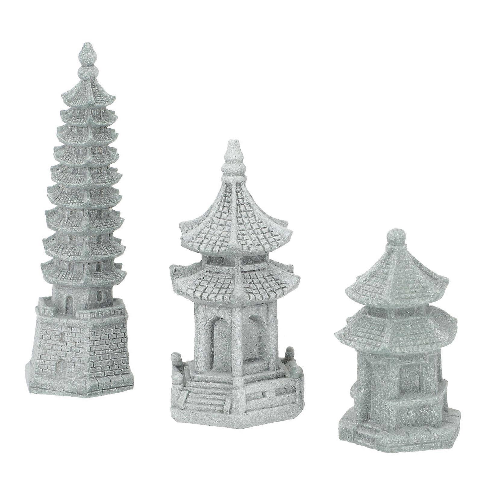 Home Decor Concrete Stone Pavilion for Decor 15Pcs Display Set