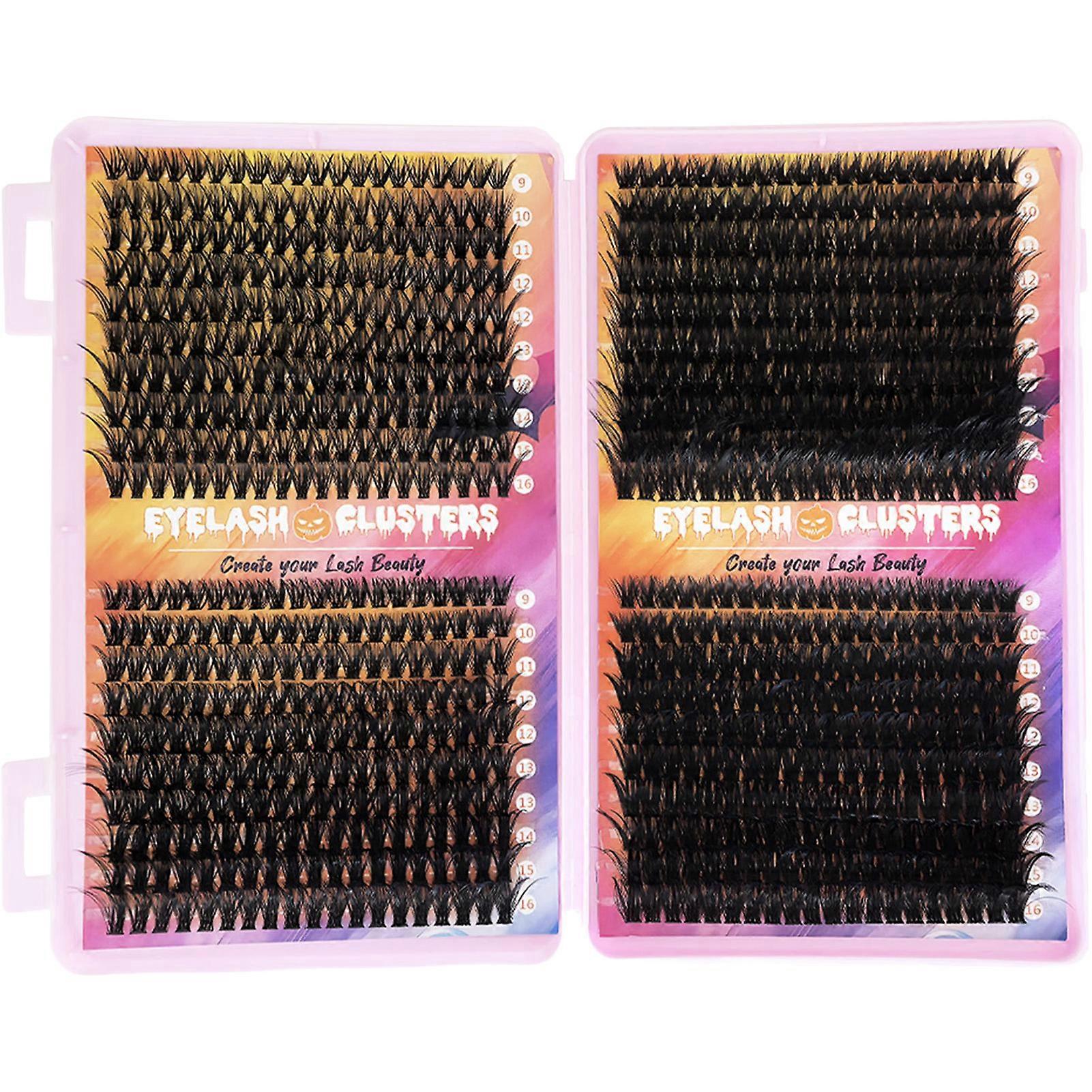 Fluffy Halloween False Eyelashes DIY Individual Clusters Curly Lashes for Stage