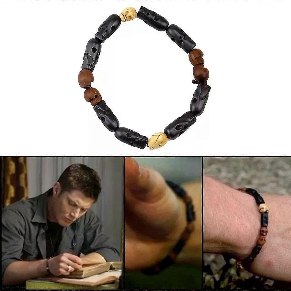 צמידי גולגולת של הסרט על טבעי דין וינצ'סטר ג'נסן אקלס, צמידי תכשיטי גולגולת, העתק של אביזרים