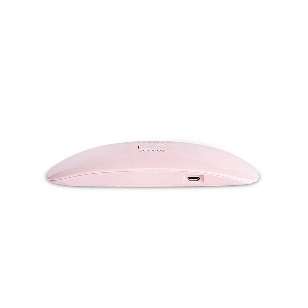 Foldable Mouse Nail Lamp for Gel Polish with 6W Power USB Charge Pink