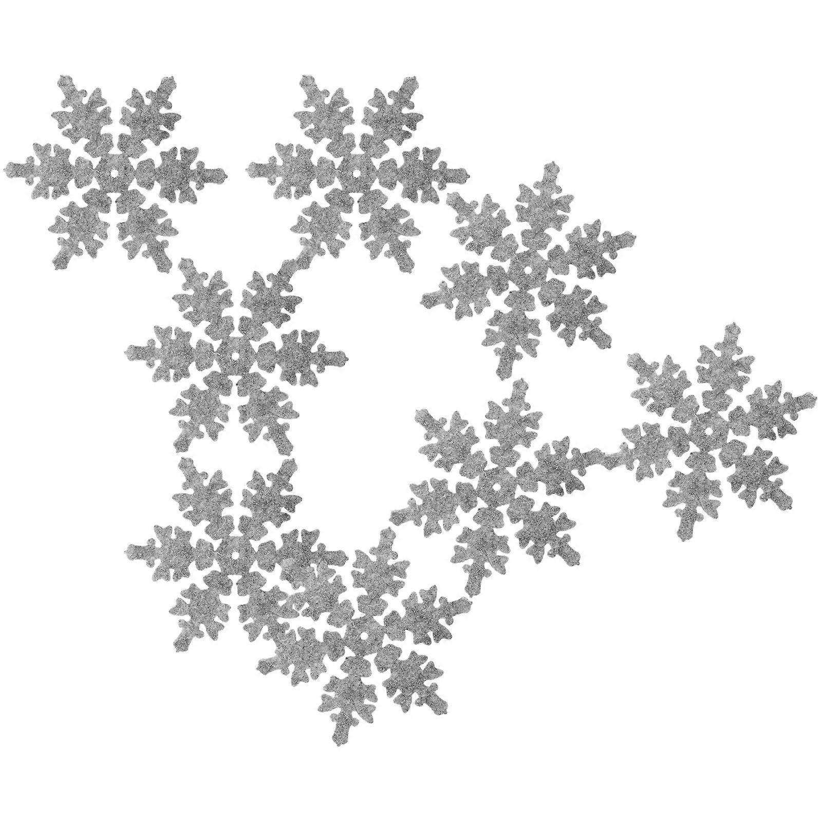 Christmas Coasters Felt Snowflake Cup Mats for 16Pcs Table Decor