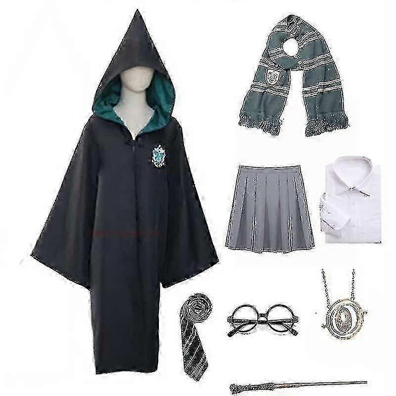 女性女の子魔女学校制服ハーマイオニーコスプレローブドレスセーターワンドマジックカレッジハロウィーンコスチューム