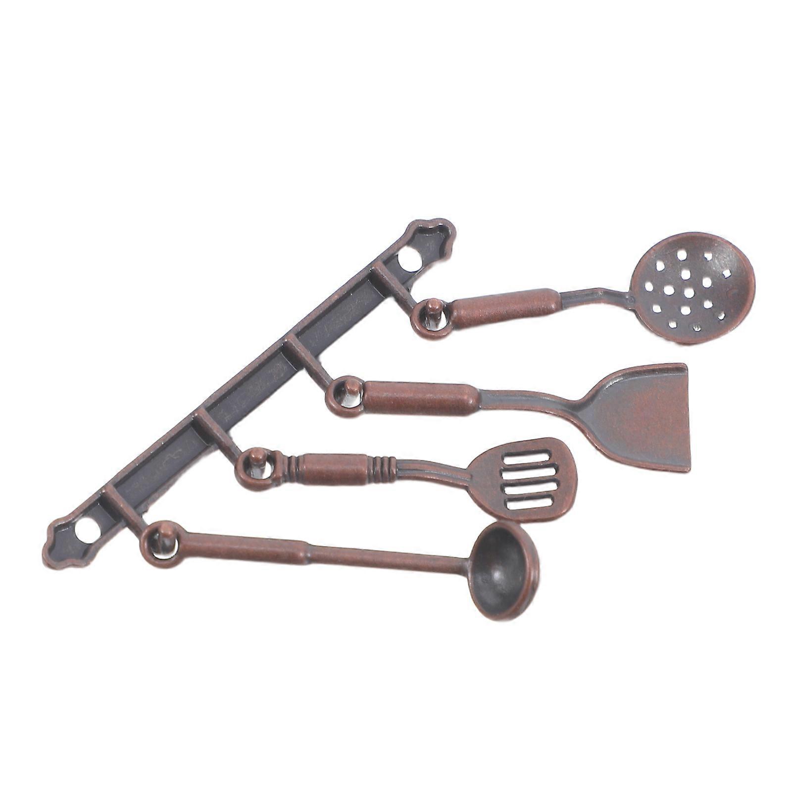 Mini Kitchen Tools Metal Kitchenware Dollhouse Decoration 5Pcs Set