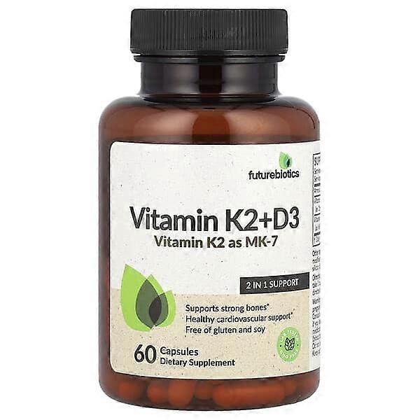Futurebiotics, Vitamina K2 + D3, 60 Cápsulas