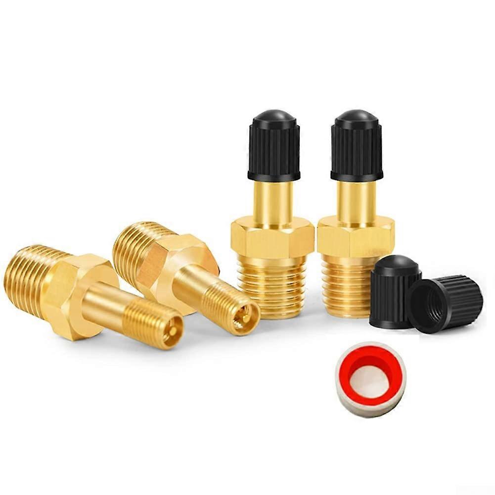 AirCompressor Tank Fill Valve 4Pack Brass Valve With 1/4' NPT Male Threads 1/8' Size