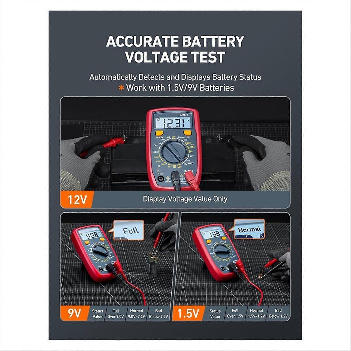 8Pcs Multimeter Test-Leads Set with Alligator Clips