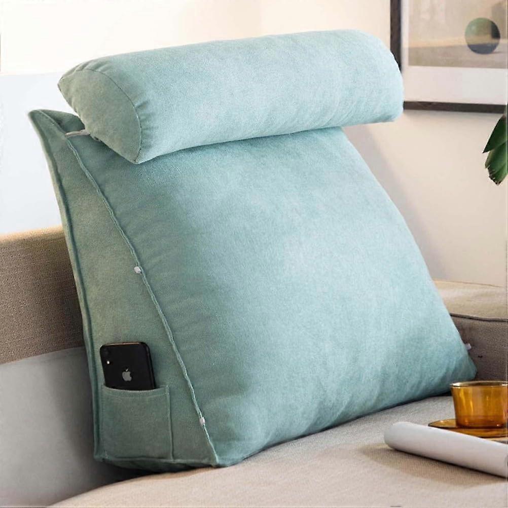 Wedge Pillow Triangular Reading Pillow Adjustable Neck Removable Cover Solid Color Headboard 60 x 50 x 20 cm Model 003