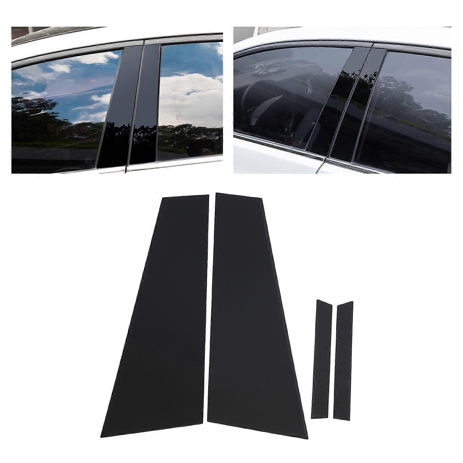 4pcs Pillar Post Trim High Strength PC Gloss Black Door Window Pillar Cover Replacement for Benz CLS-class W219 2006-2011 