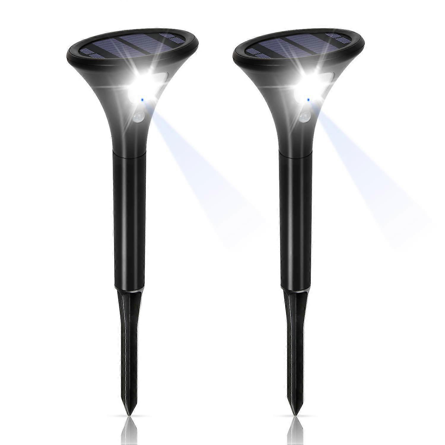 Solar Lamp 2Pack Garden Lights With Motion Sensor, 2 Modes, IP65 Waterproof, Auto On/Off, Cool White, Energy Class A+