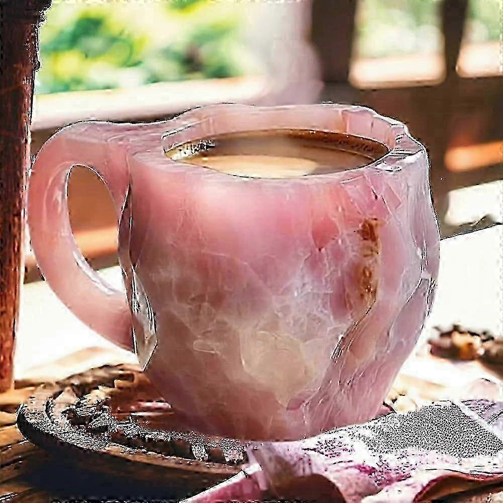 ハンドル付きマルチカラーミネラルクリスタルコーヒーマグ - 家庭とオフィスのためのエレガントなギフト
