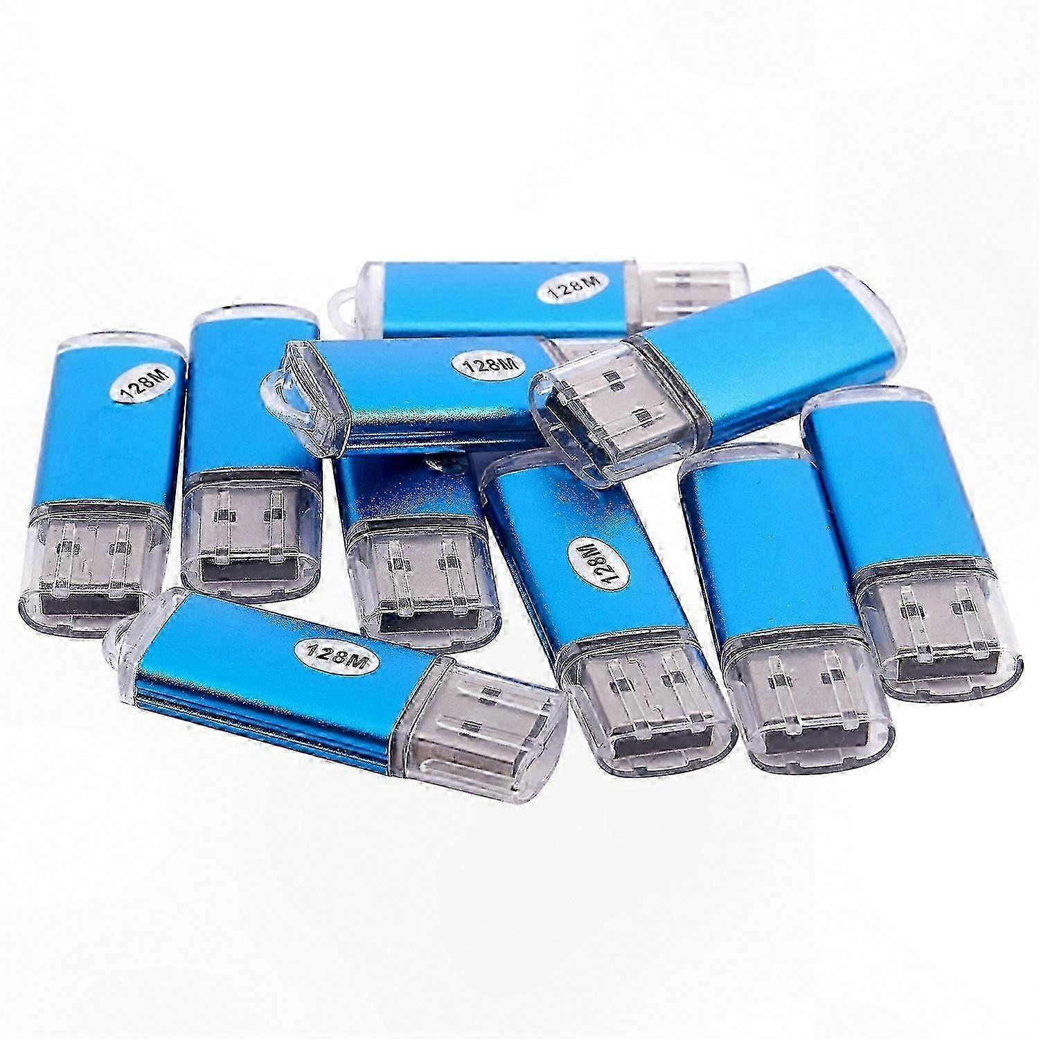 10-Pack 128MB USB 2.0 Flash Drives for Gifting and Storage