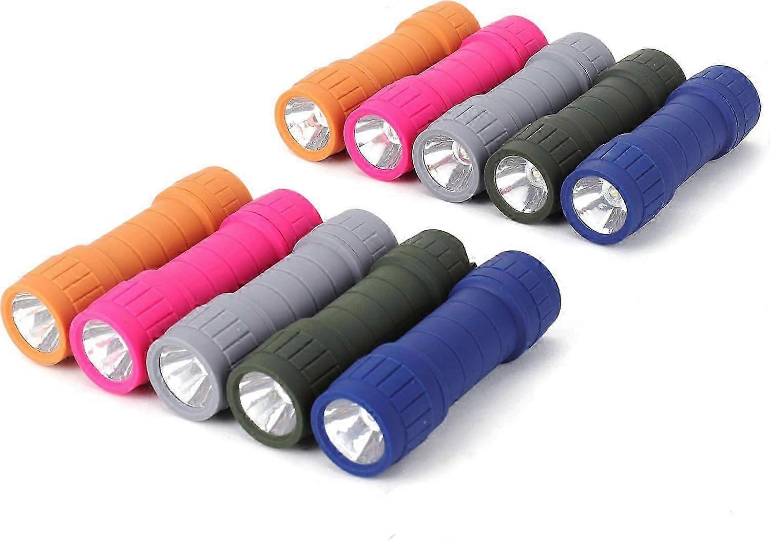 10-Pack Professional Outdoor Mini Flashlights Set, Super Bright 100 Lumen LED