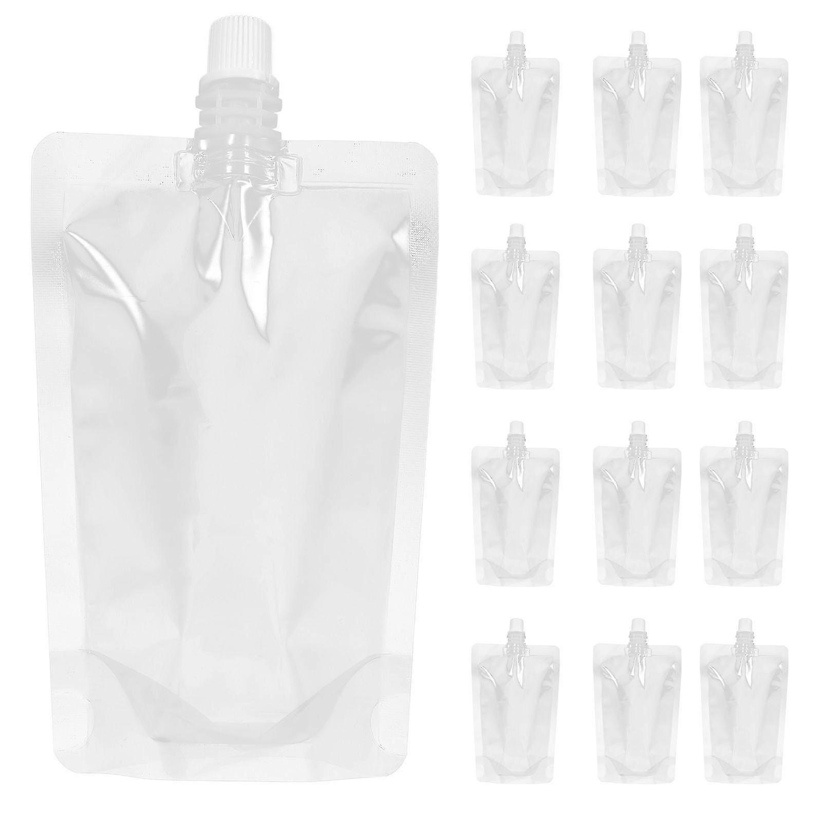 30Pcs 200ML Transparent Drinks Flasks Liquor Pouch Reusable Beverages Drinking Flasks15*10CMTransparent