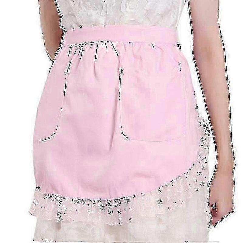 Aprons for Women Waist Aprons with Pockets Half Apron Server Apron Maid Waitress Servant Apron