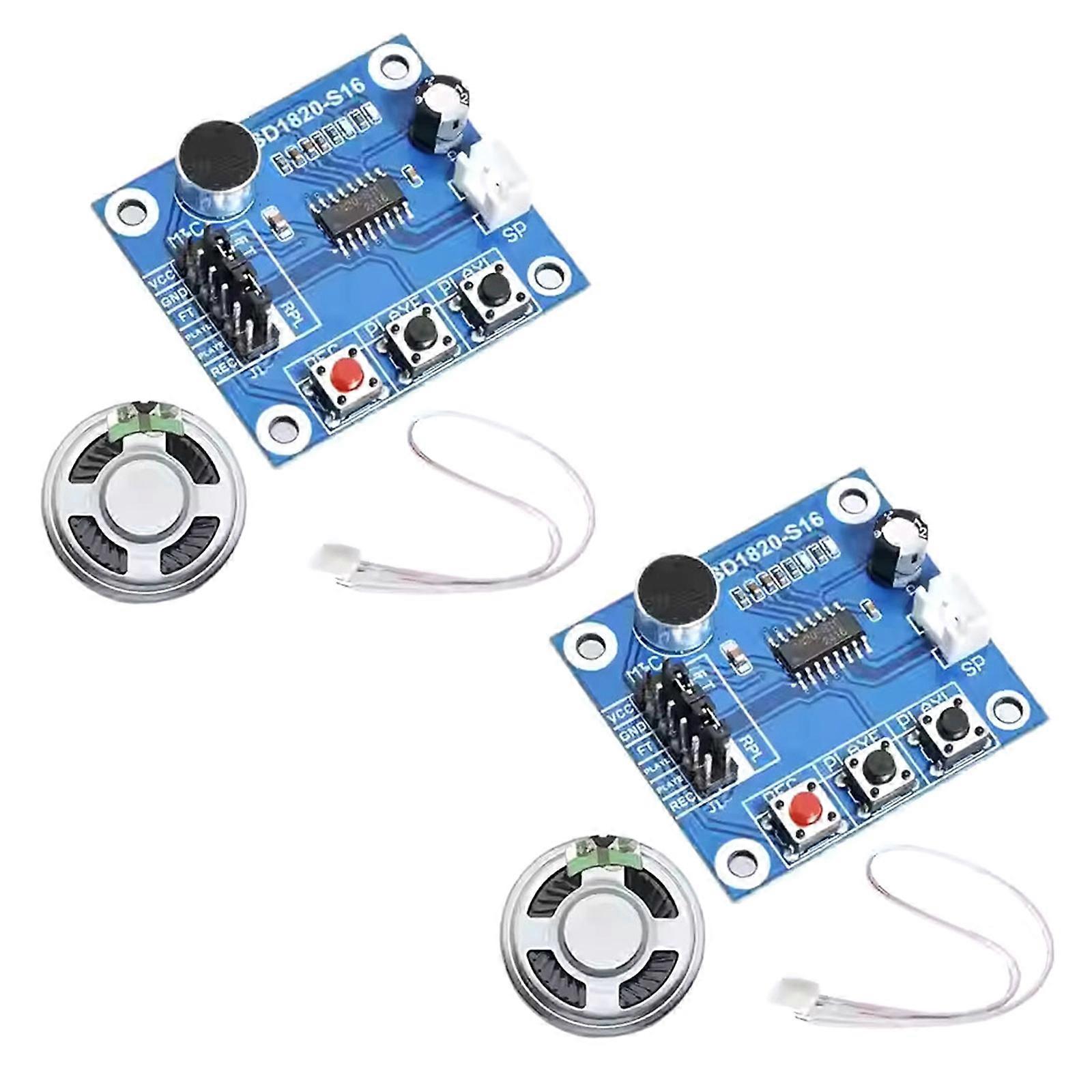 ISD1820 Electronic Voice Recorder Module 0.5W Speaker 20 Second Auditory Storage Simple Pin Control Multicolor