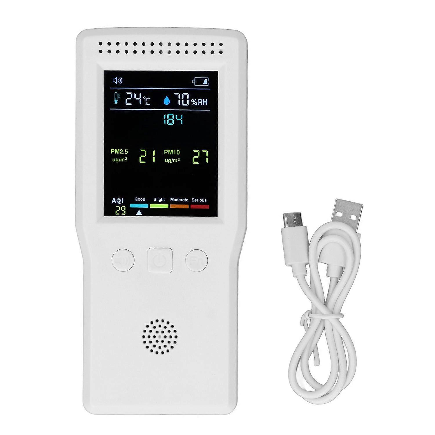 9 in 1 Air Quality Tester PM2.5 PM10 HCHO TVOC Temperature Humidity Multifunctional CO2 Detector 5V