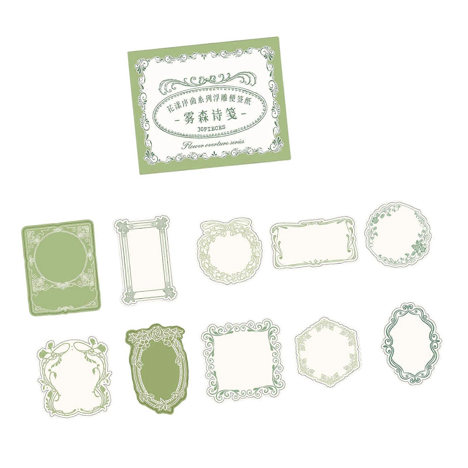 30 Sheets Floral Textured Note Sheet Decorative Scrapbooking Paper Pocket Memos Sheets for Journaling Gift Wrapping Multicolor