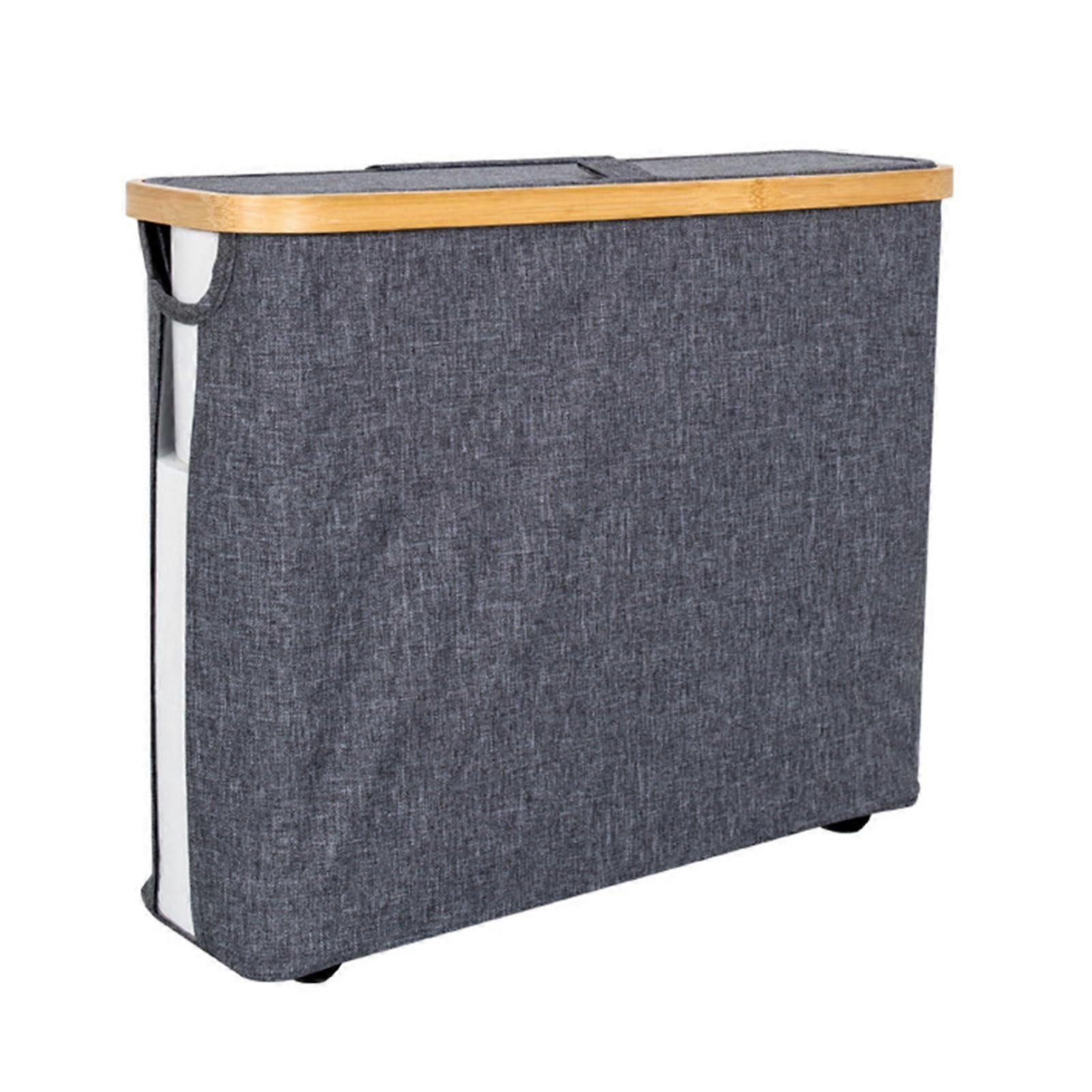 Practical Holder Container for 18 Rolls, Space-Saving Bathroom Accessory, Grey, Home Organization Solution