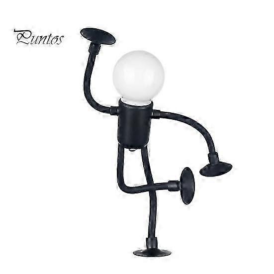 LED Bedside Lamp Changeable Shape Funny Night Light with Suction Cup Soft Glow DIY Shape Cute Light Bulb Man Mini Night Light