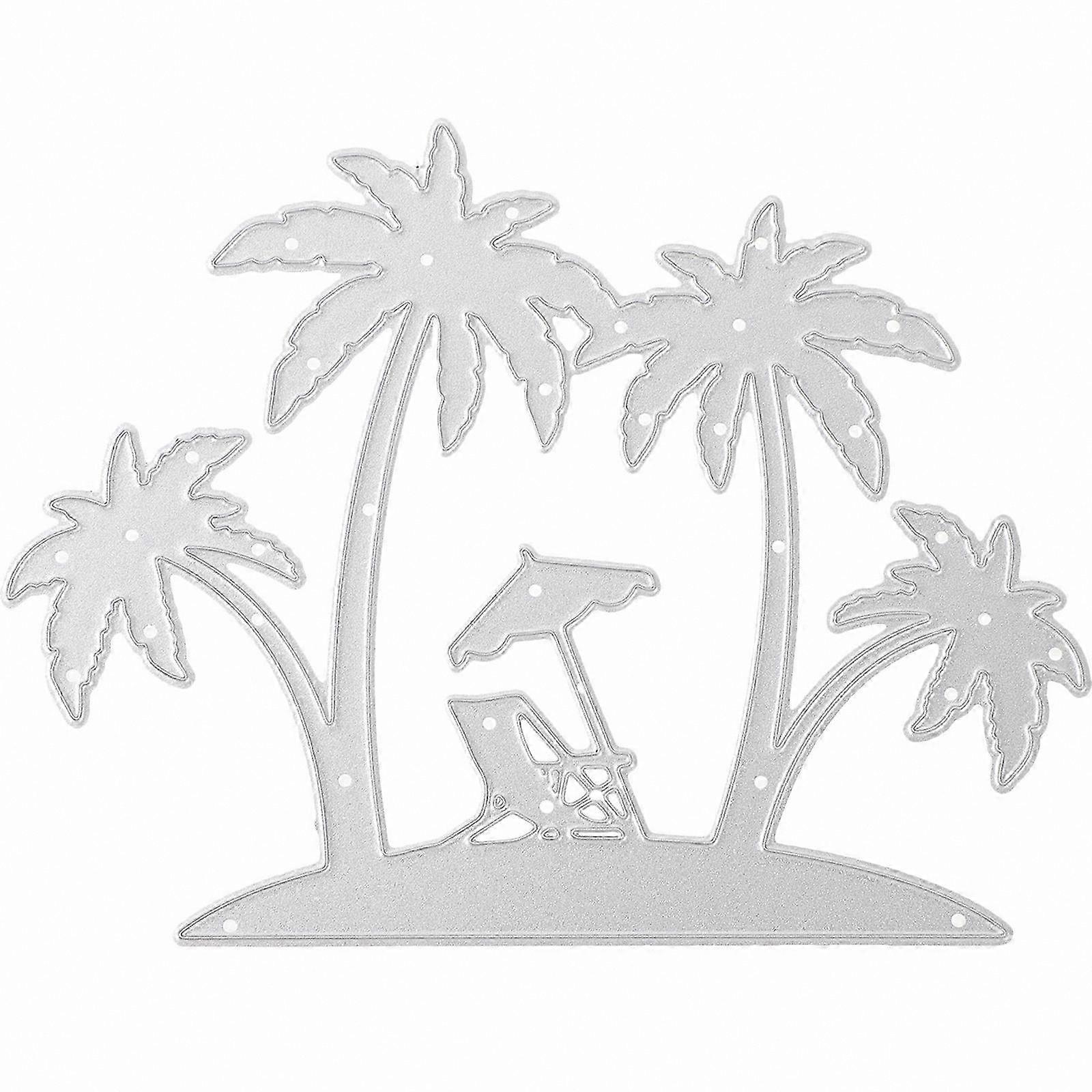 Metal Cutting Die for Beach Theme Crafts Coconut Tree Shape Multi-use Accessory for Crafting Projects