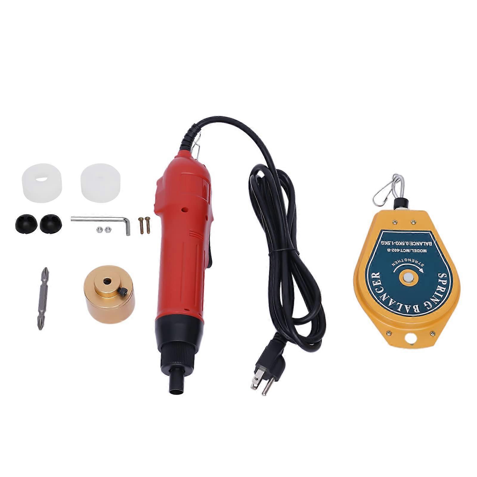 Electric Bottle Capping Machine 80W Handheld Capper for 1030mm Plastic Screw Caps 110V Red