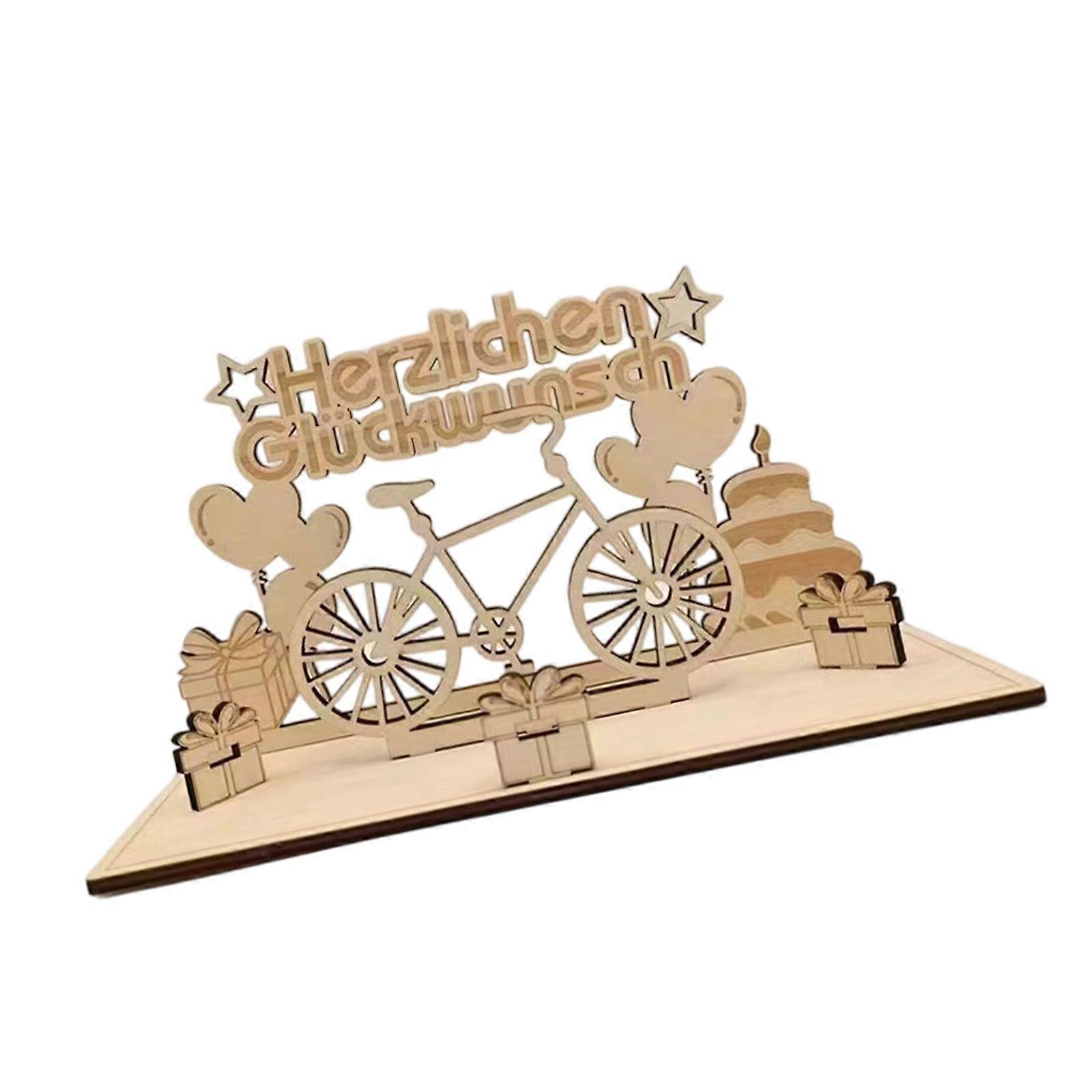 Bicycles Themed Wood Gift for Cyclists Durable and Functional Display Decoration for Birthdays and Special Event Multicolor
