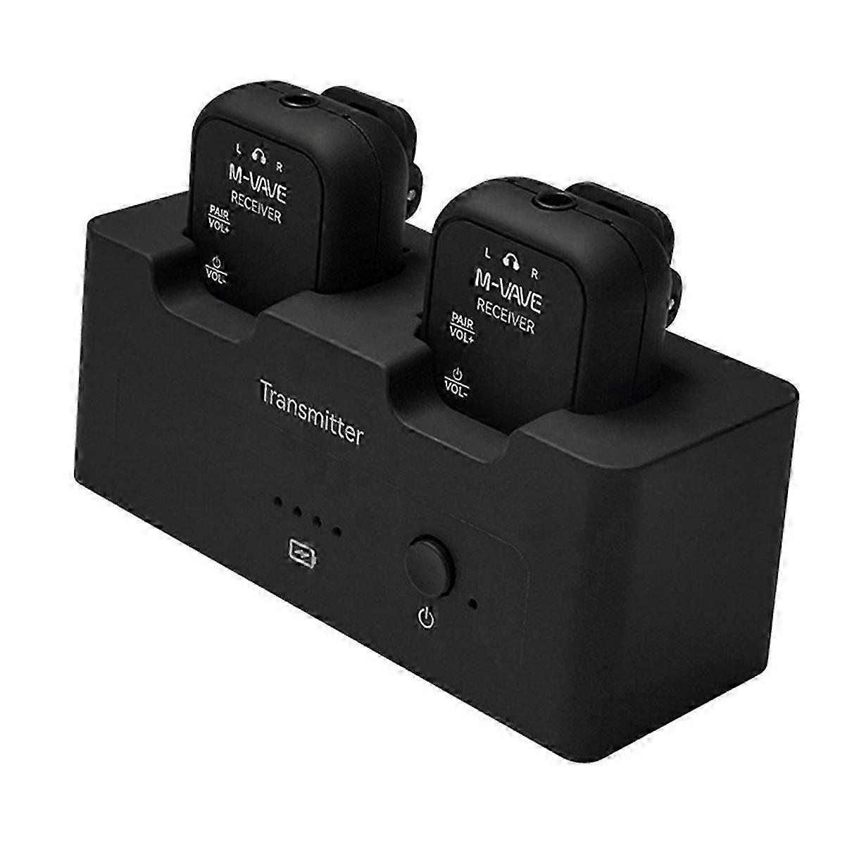 -12 2.4G Wireless Earphone System Transmission Stereo Mono Recorder Transmitter Receiver hwy