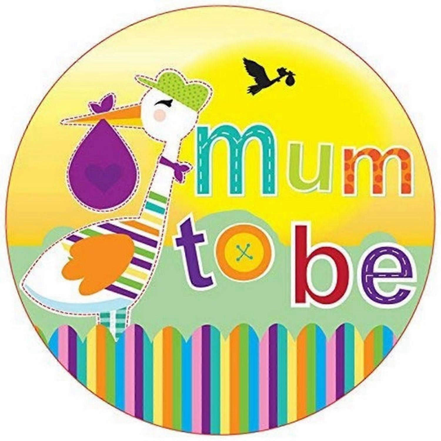 Mum To Be Stork Party Badge